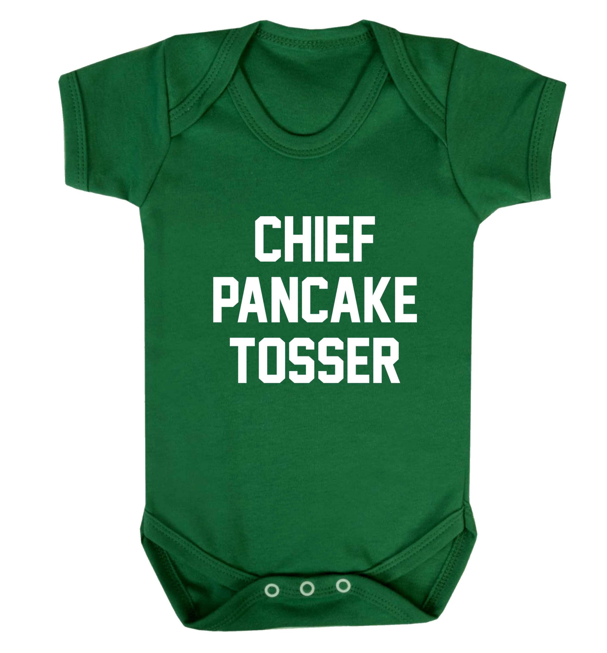Happiness is pancakes baby vest green 18-24 months