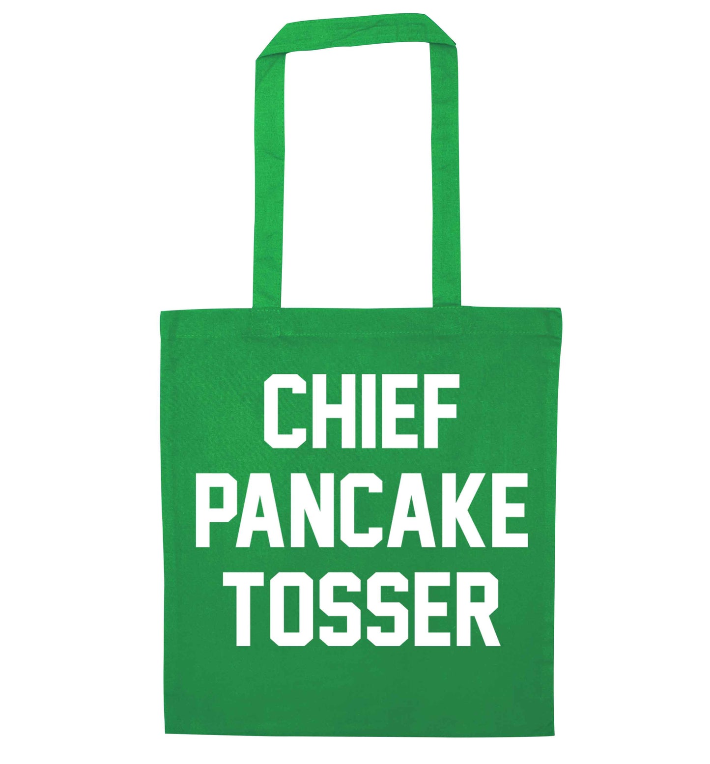 Happiness is pancakes green tote bag