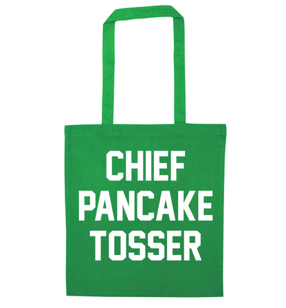 Happiness is pancakes green tote bag