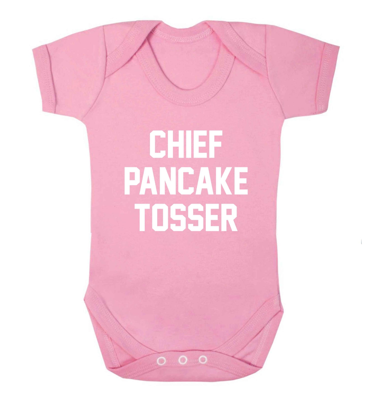 Happiness is pancakes baby vest pale pink 18-24 months