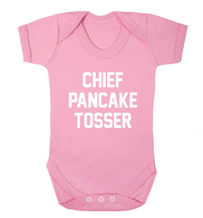 Happiness is pancakes baby vest pale pink 18-24 months