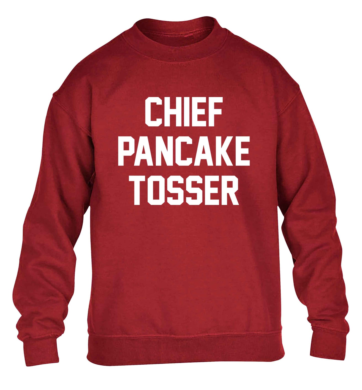 Happiness is pancakes children's grey sweater 12-13 Years