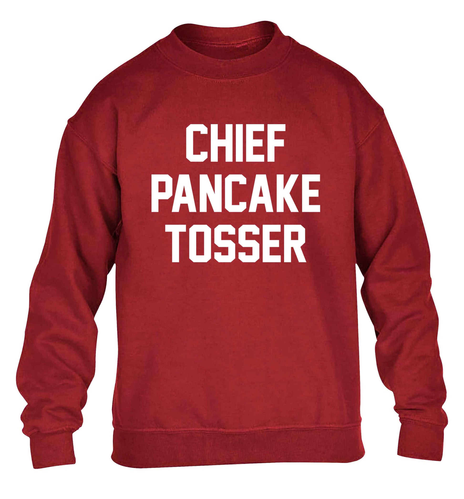 Happiness is pancakes children's grey sweater 12-13 Years