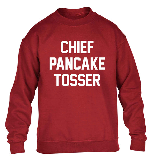Happiness is pancakes children's grey sweater 12-13 Years