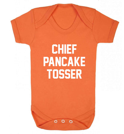 Happiness is pancakes baby vest orange 18-24 months