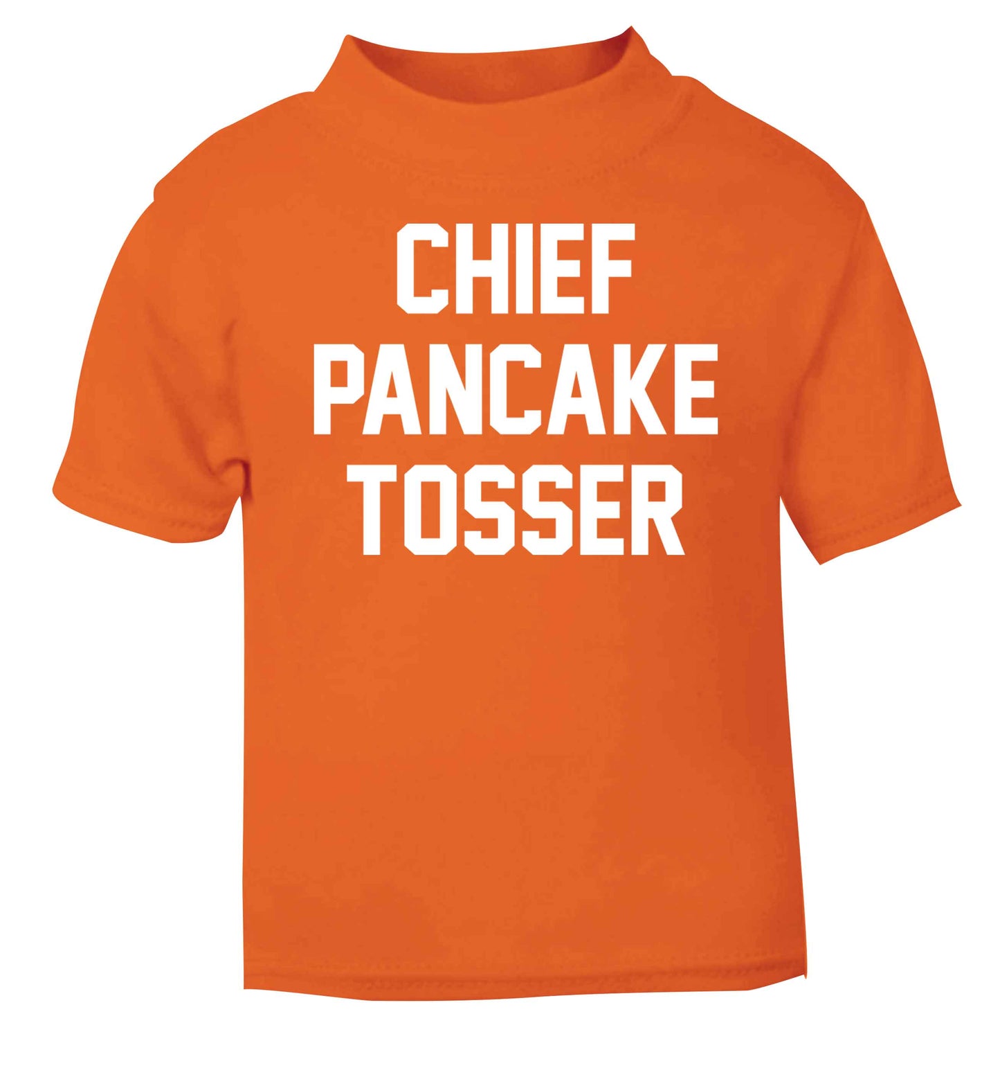 Happiness is pancakes orange baby toddler Tshirt 2 Years