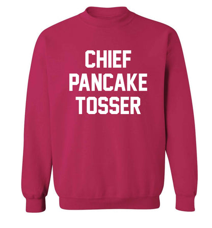 Happiness is pancakes adult's unisex pink sweater 2XL