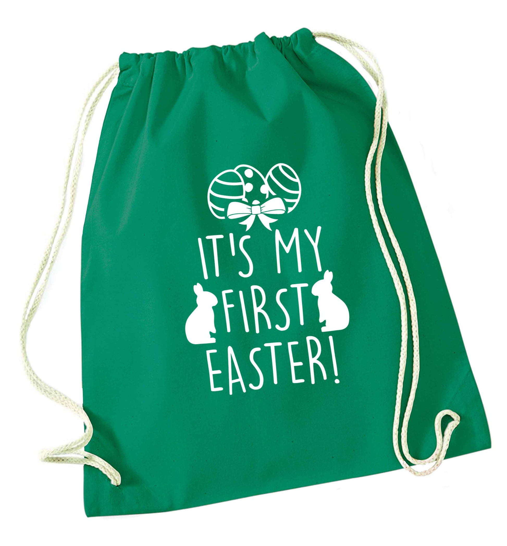 It's my first Easter green drawstring bag