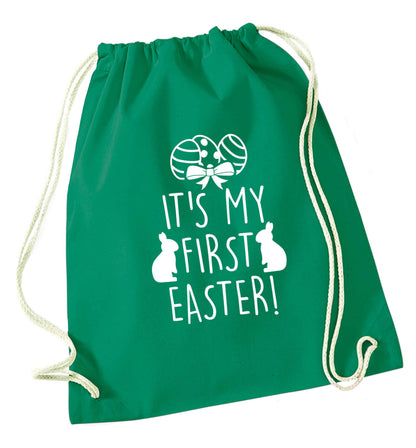 It's my first Easter green drawstring bag