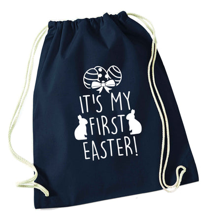 It's my first Easter navy drawstring bag