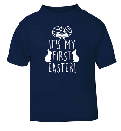 It's my first Easter navy baby toddler Tshirt 2 Years