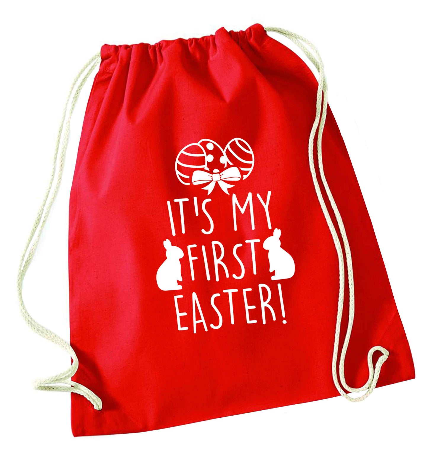 It's my first Easter red drawstring bag 