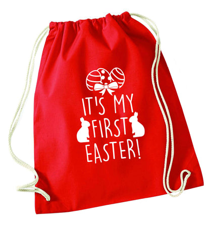 It's my first Easter red drawstring bag 