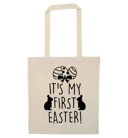 It's my first Easter natural tote bag