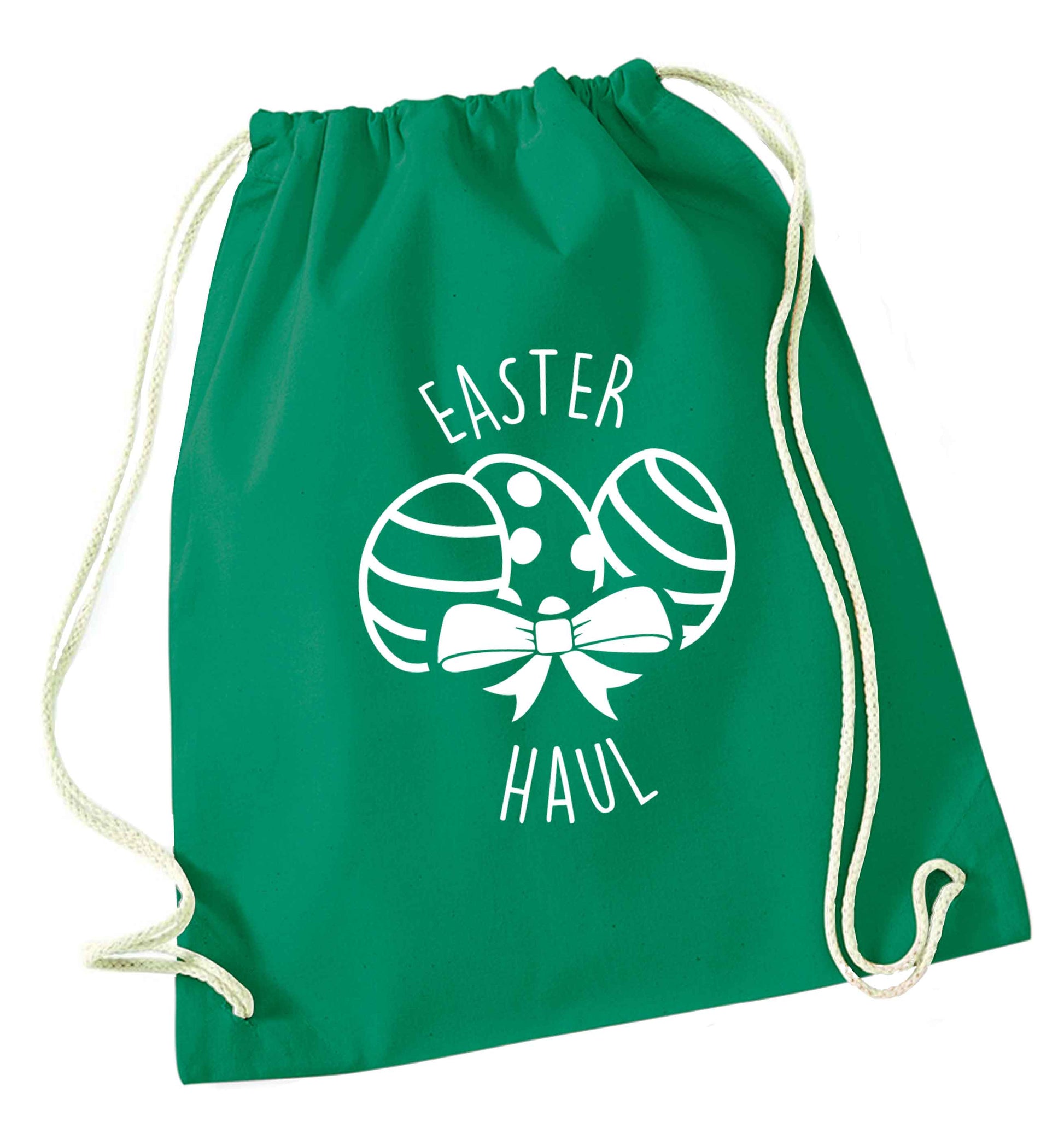 Easter haul green drawstring bag
