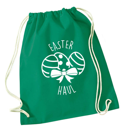 Easter haul green drawstring bag