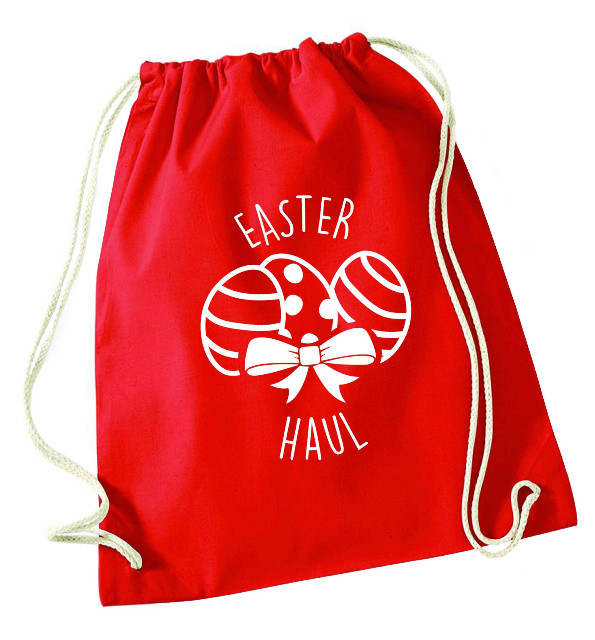 Easter haul red drawstring bag 