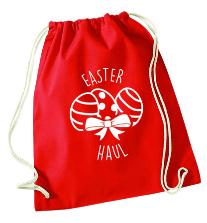 Easter haul red drawstring bag 