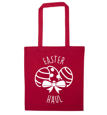 Easter haul red tote bag