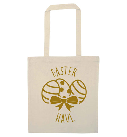 Easter haul natural tote bag