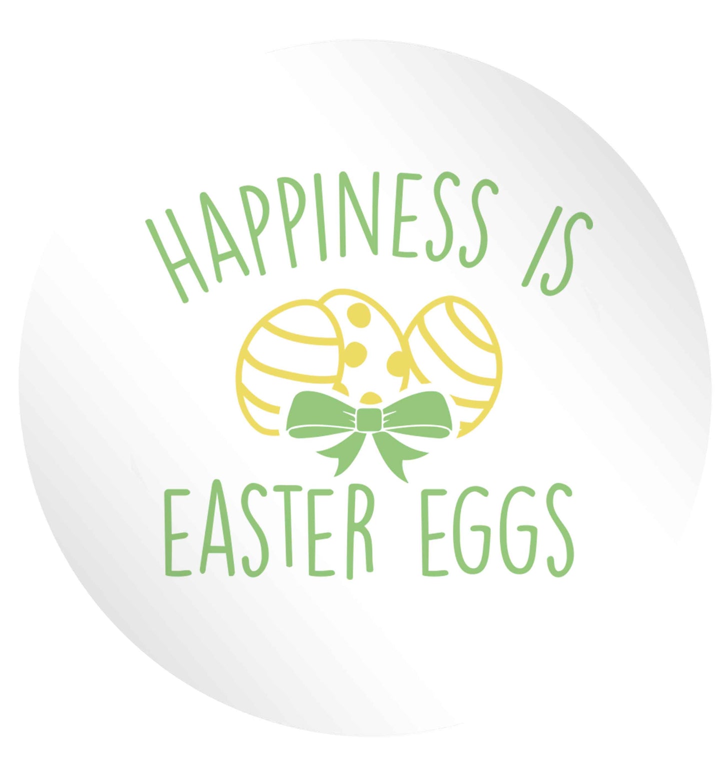 Happiness is Easter eggs 24 @ 45mm matt circle stickers