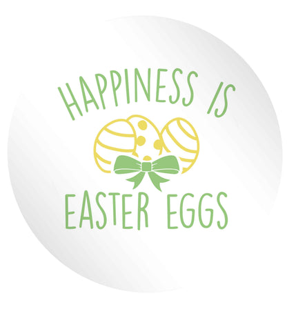Happiness is Easter eggs 24 @ 45mm matt circle stickers