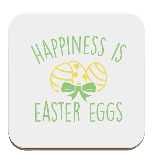 Happiness is Easter eggs set of four coasters