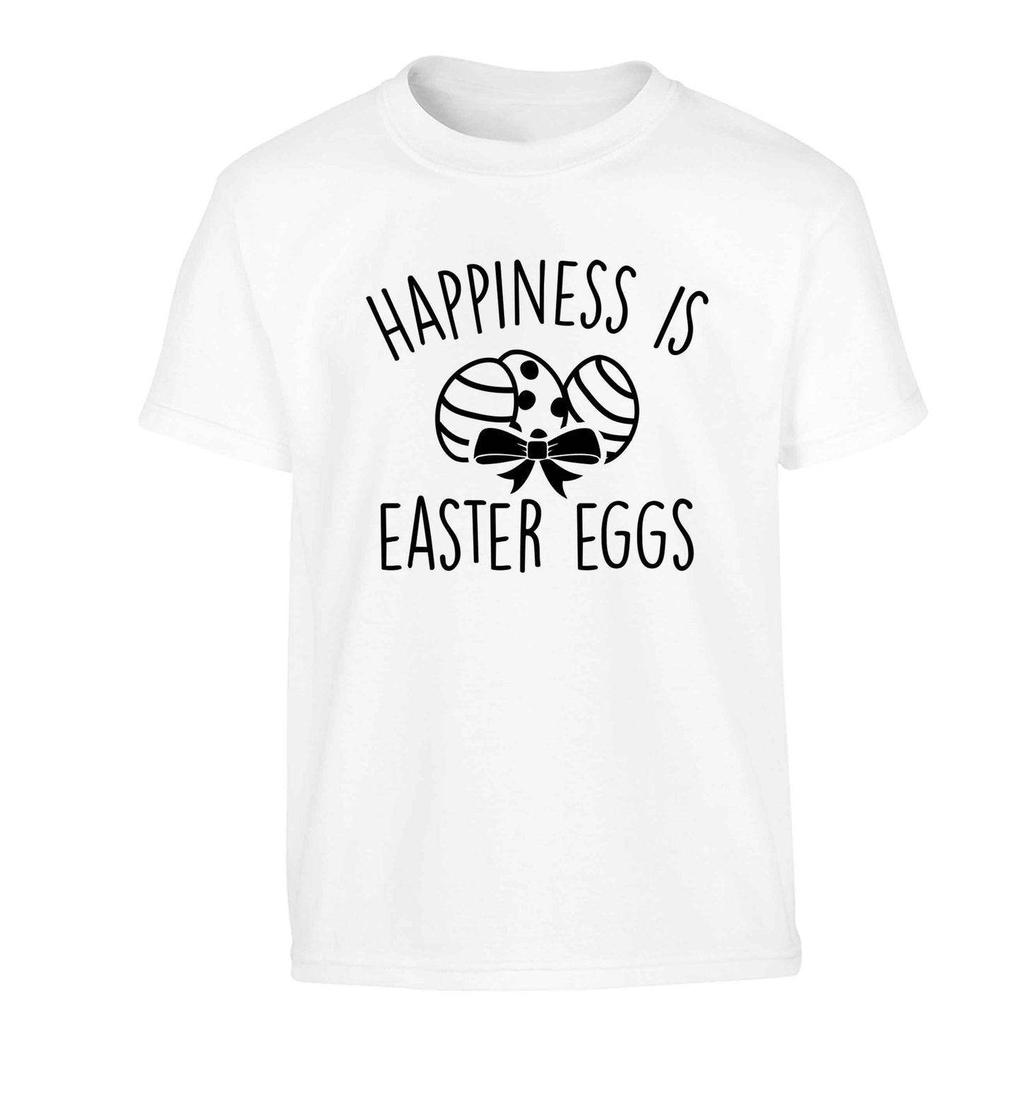 Happiness is Easter eggs Children's white Tshirt 12-13 Years