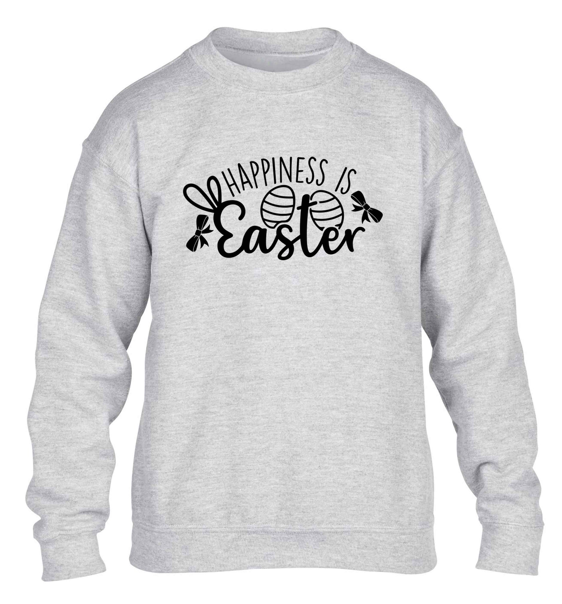 Happiness is easter children's grey sweater 12-13 Years