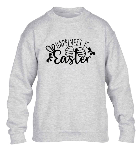 Happiness is easter children's grey sweater 12-13 Years