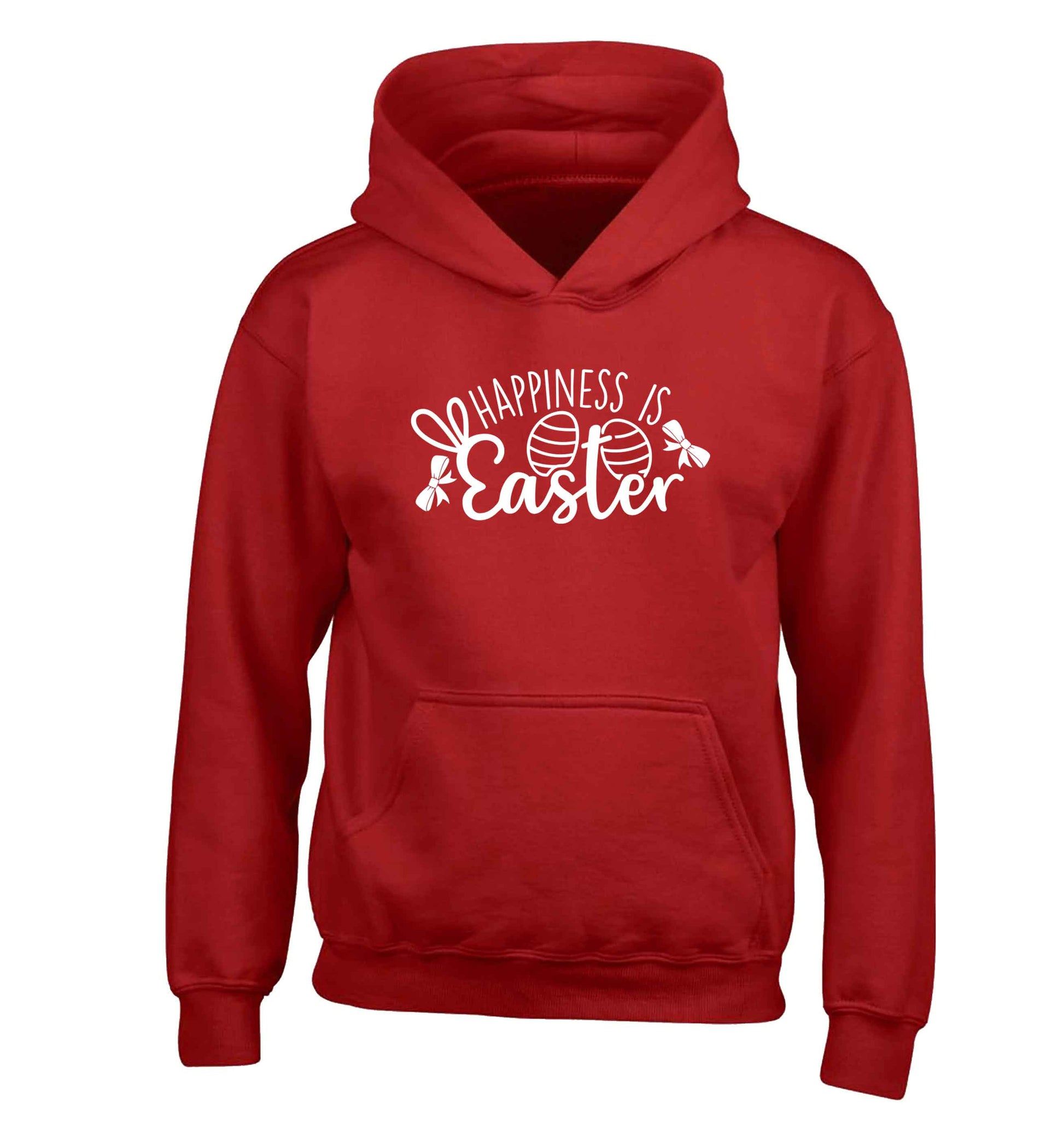 Happiness is easter children's red hoodie 12-13 Years