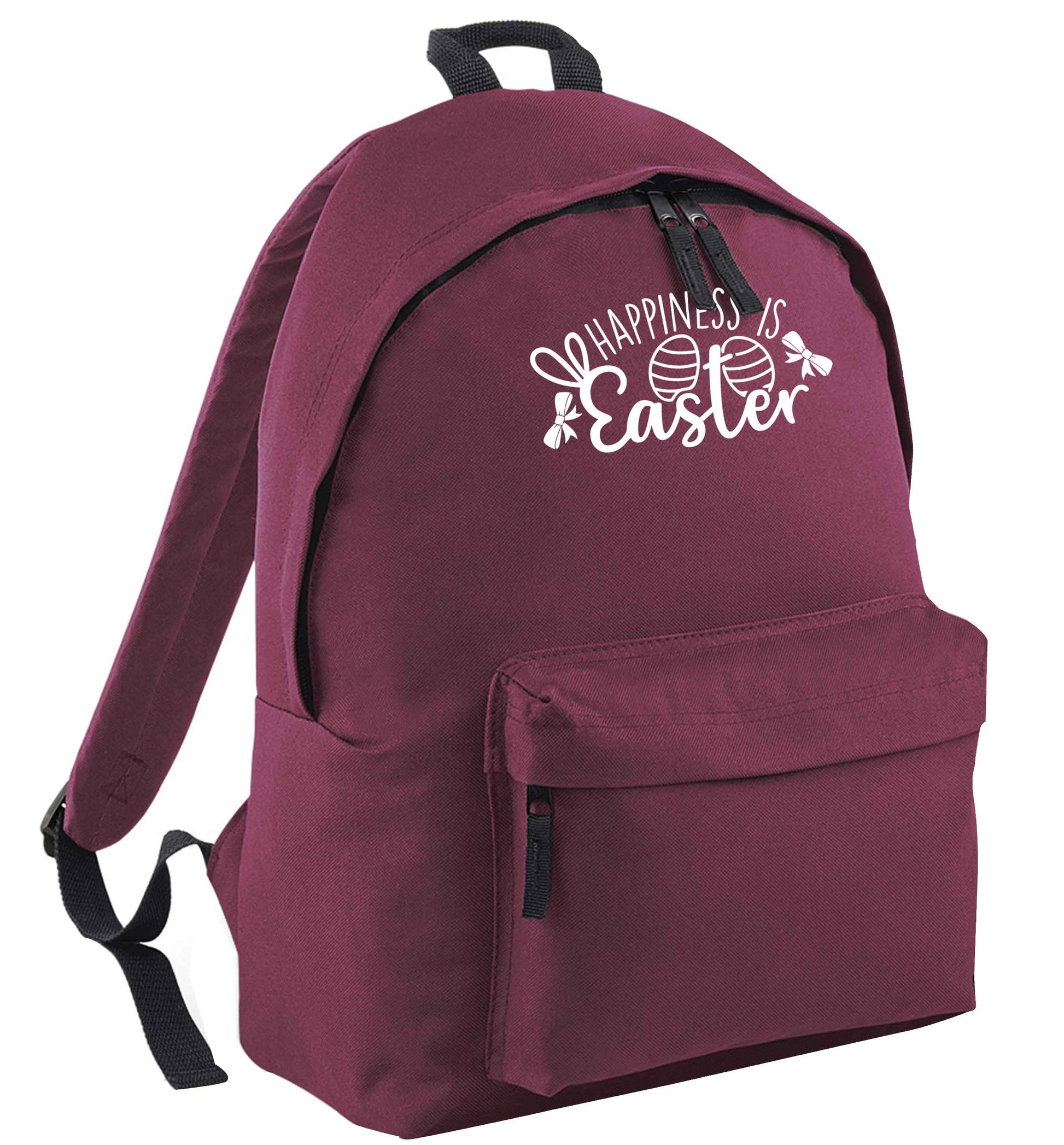 Happiness is easter black adults backpack