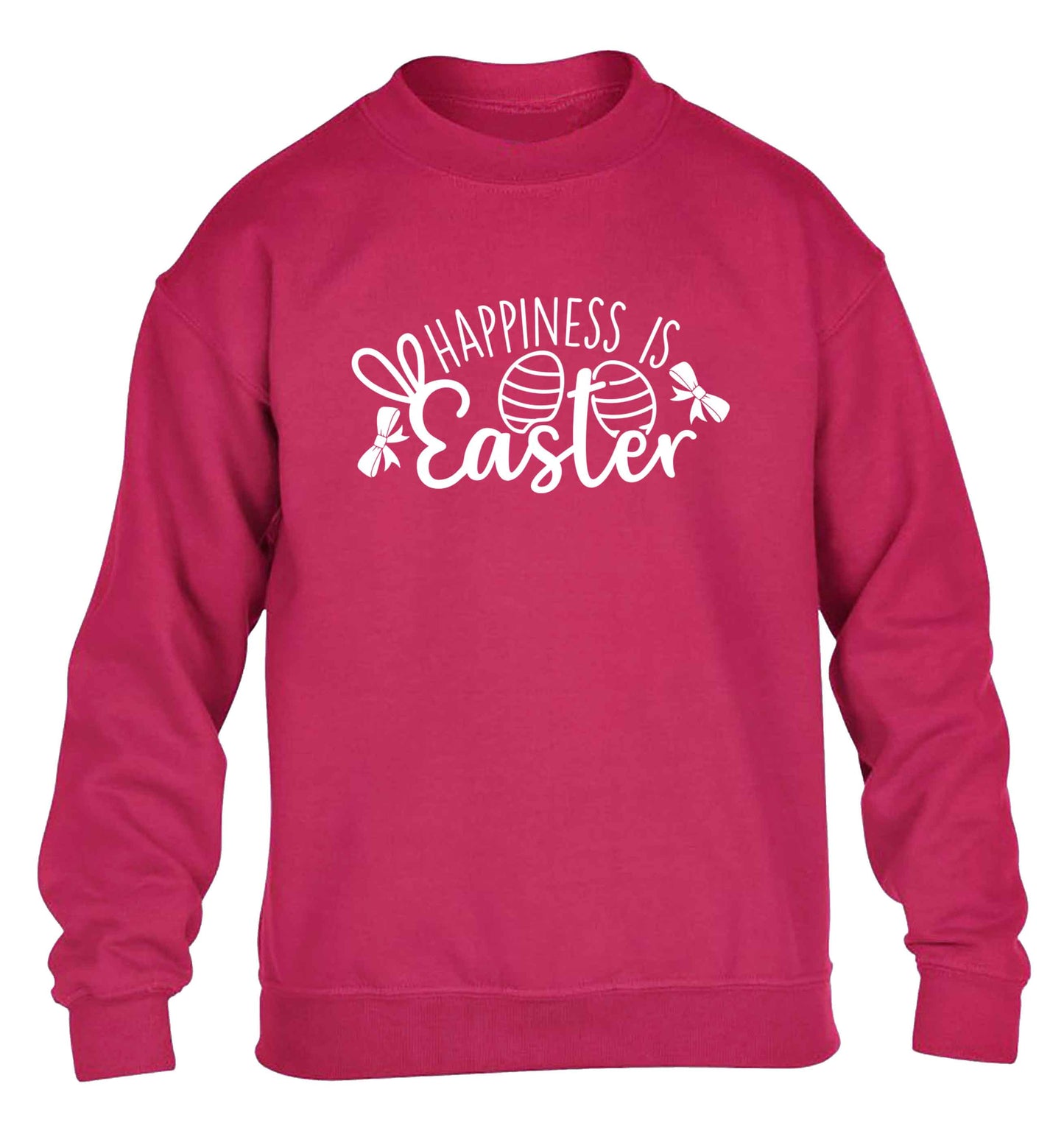 Happiness is easter children's pink sweater 12-13 Years