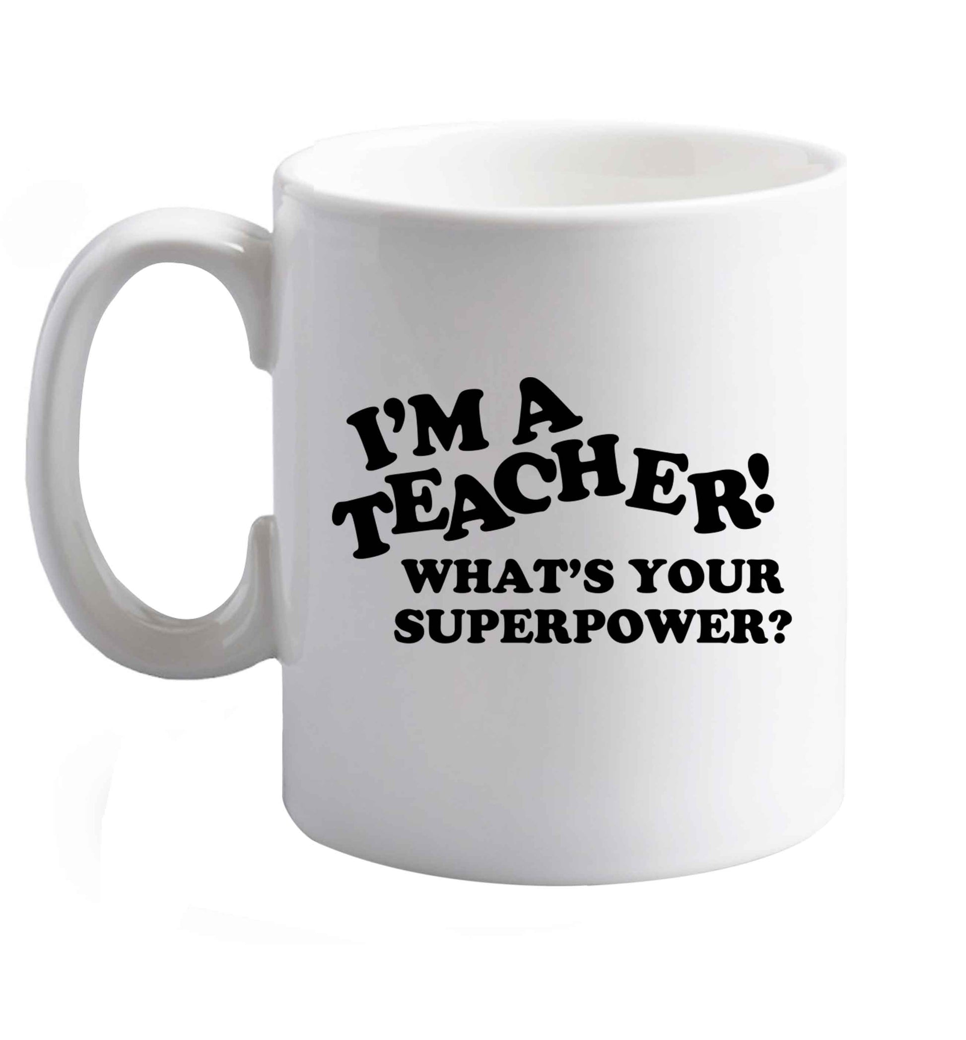 10 oz Favourite Type Pan Pancake ceramic mug right handed