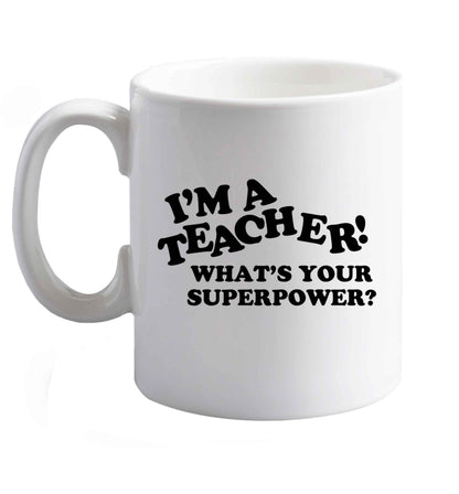 10 oz Favourite Type Pan Pancake ceramic mug right handed