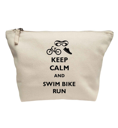 Keep calm and swim bike run | Makeup / wash bag
