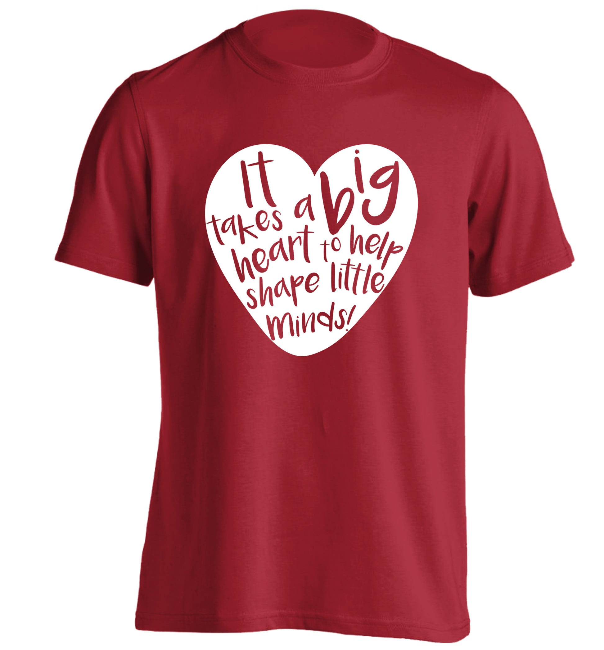 It takes a big heart to help teach little minds adults unisex red Tshirt 2XL