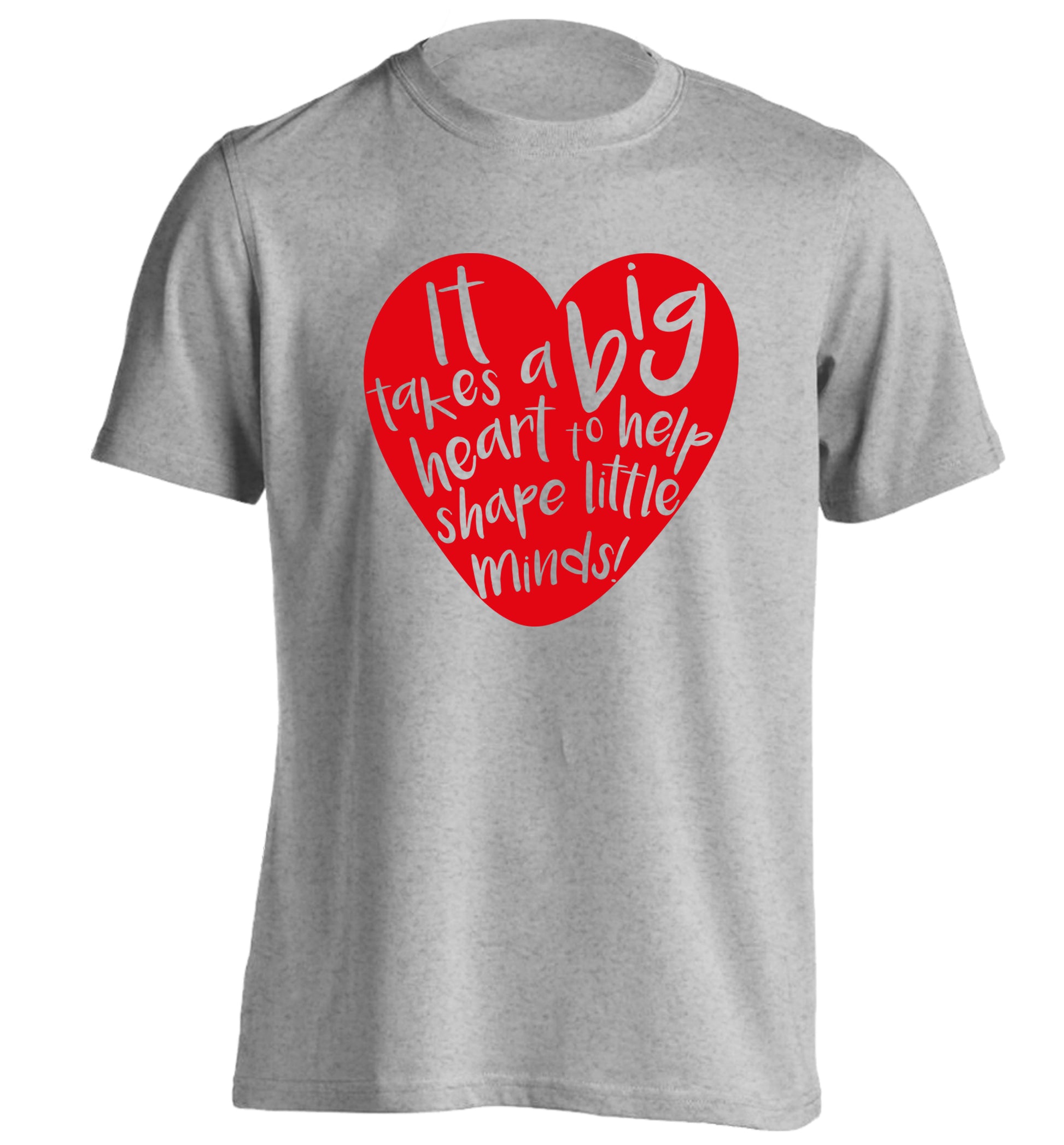 It takes a big heart to help teach little minds adults unisex grey Tshirt 2XL