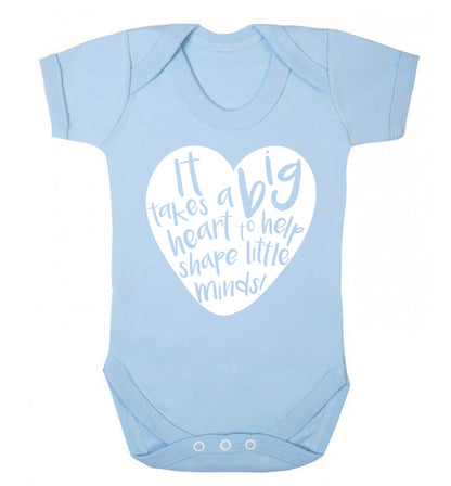 It takes a big heart to help teach little minds Baby Vest pale blue 18-24 months