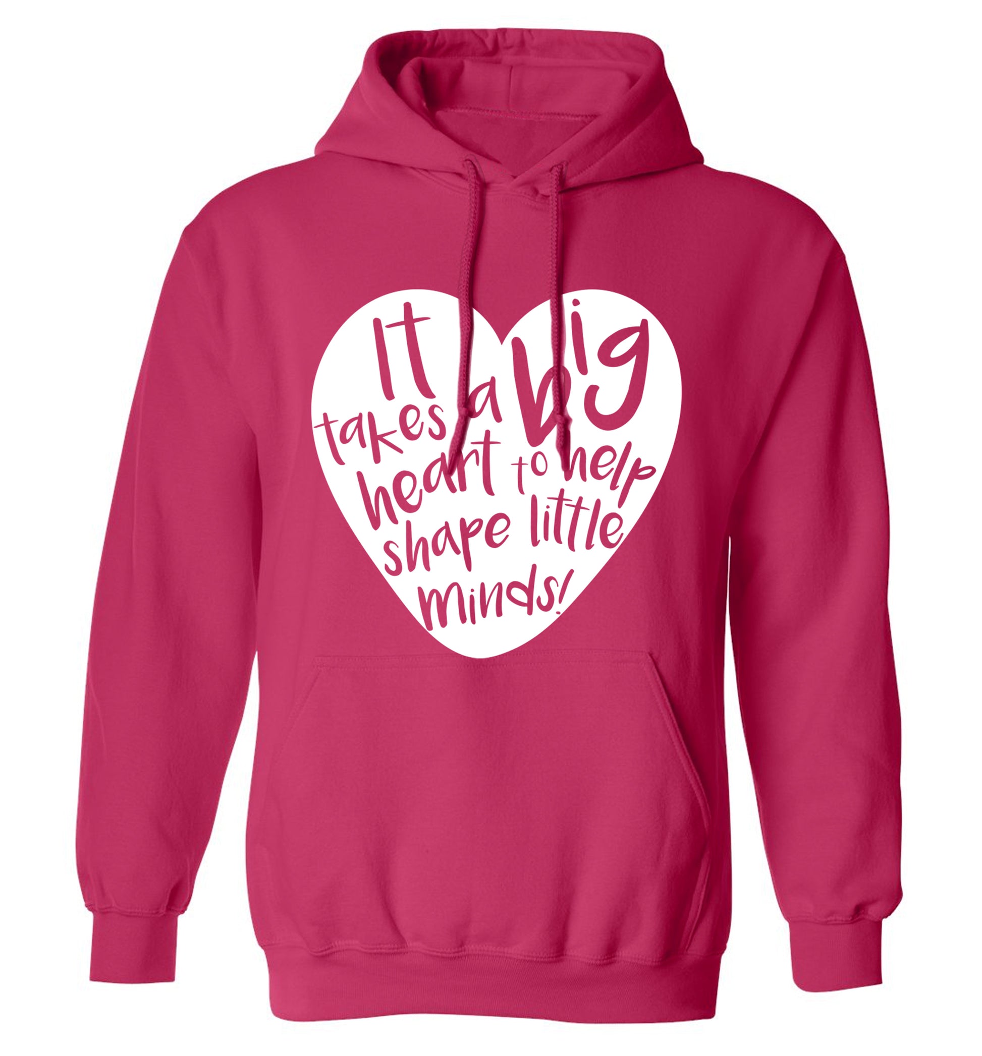 It takes a big heart to help teach little minds adults unisex pink hoodie 2XL