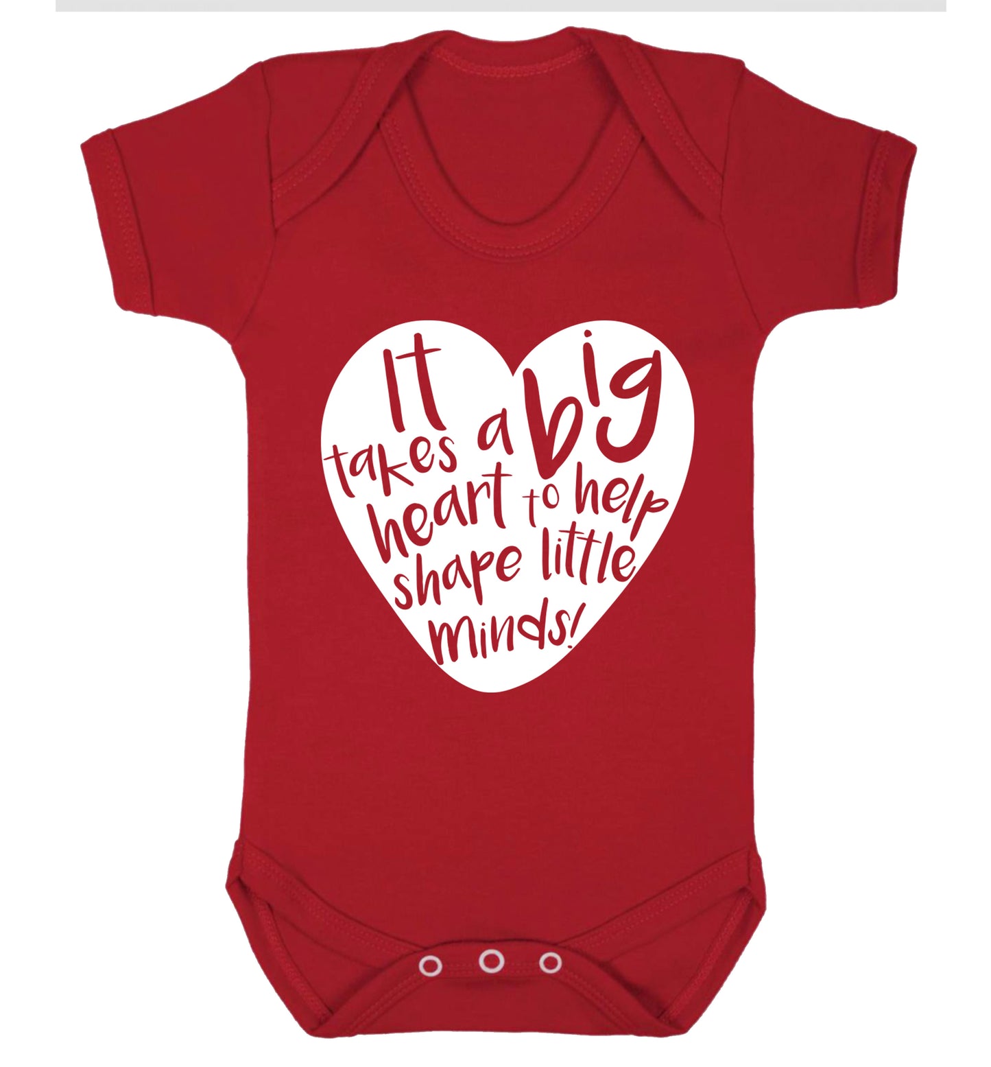 It takes a big heart to help teach little minds Baby Vest red 18-24 months