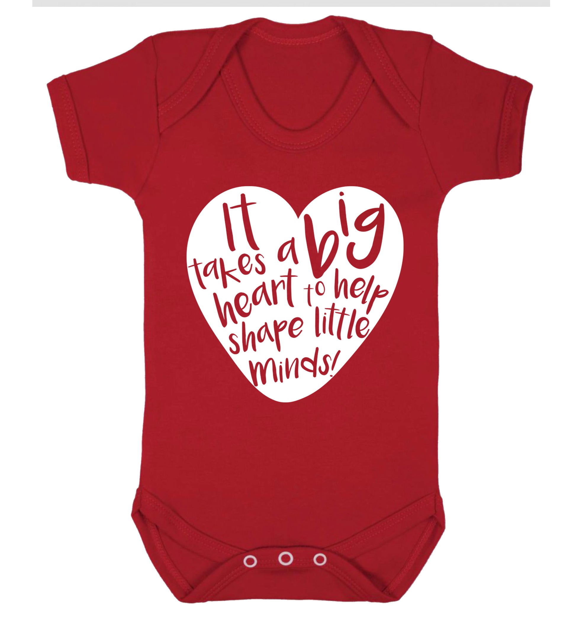 It takes a big heart to help teach little minds Baby Vest red 18-24 months