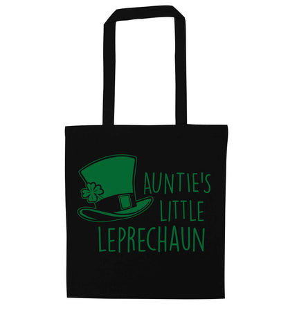 Auntie's little leprechaun black tote bag