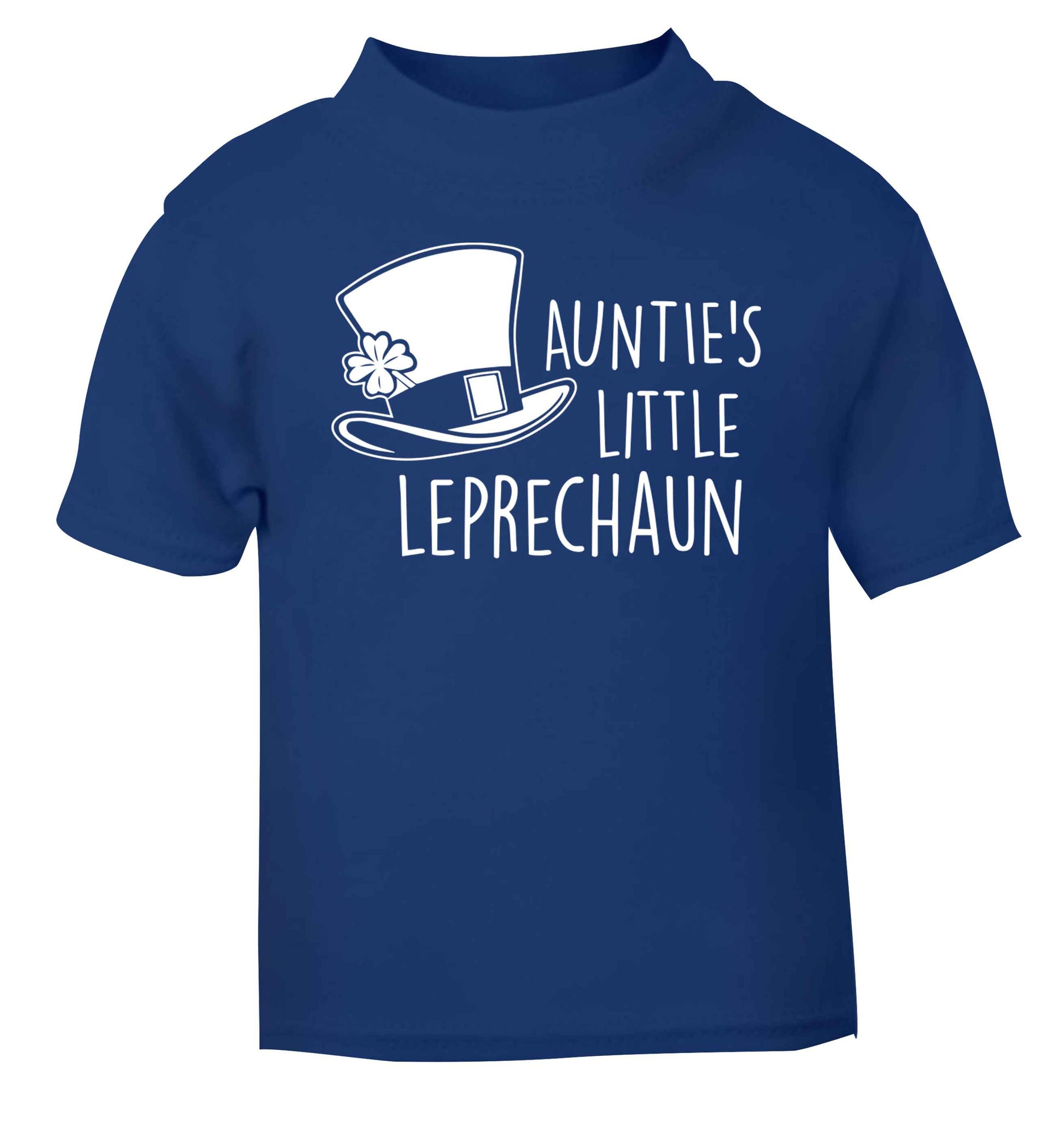 Auntie's little leprechaun blue baby toddler Tshirt 2 Years
