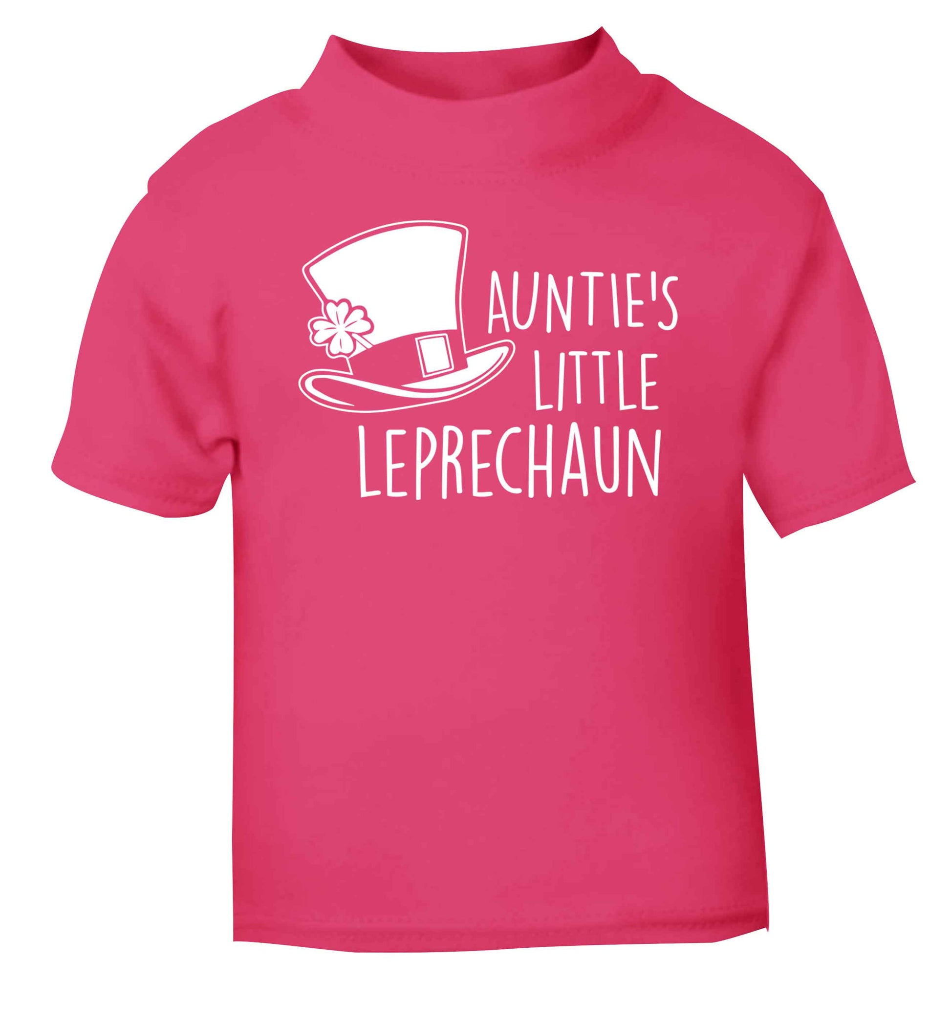 Auntie's little leprechaun pink baby toddler Tshirt 2 Years