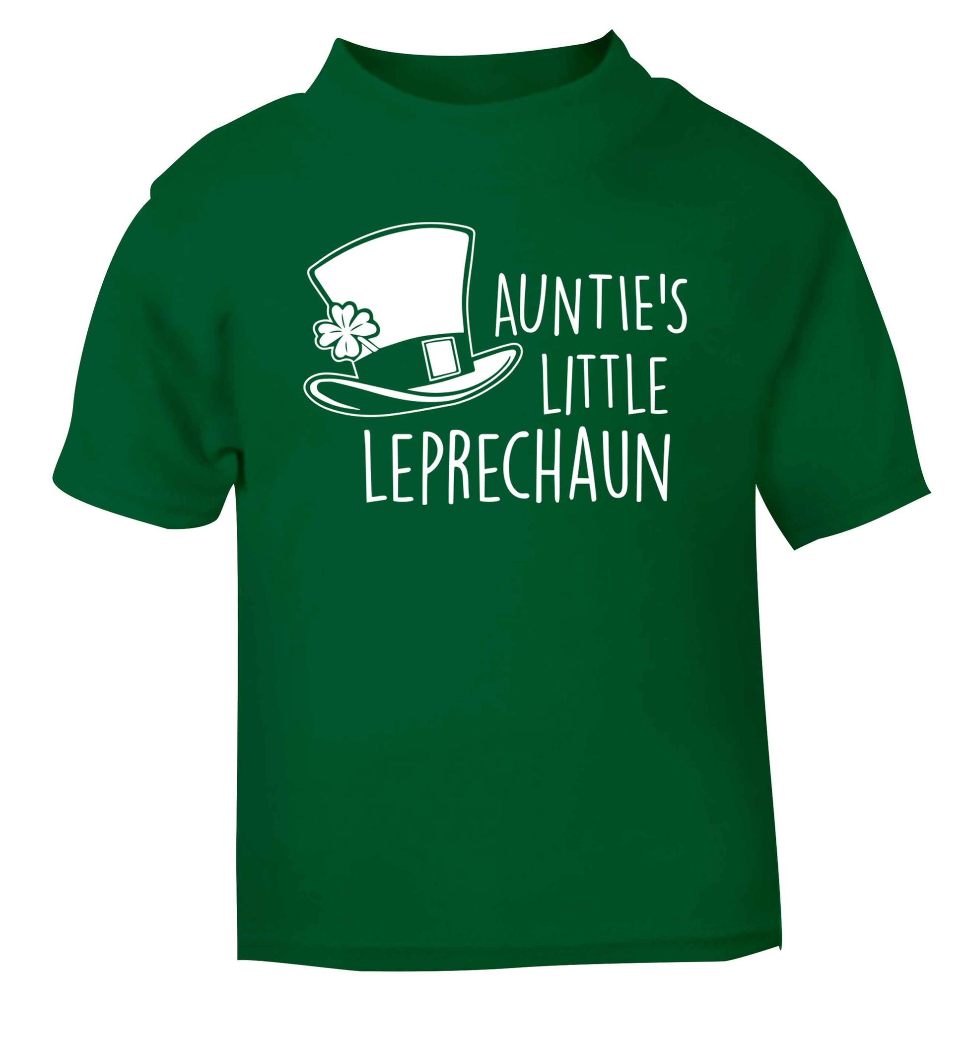 Auntie's little leprechaun green baby toddler Tshirt 2 Years