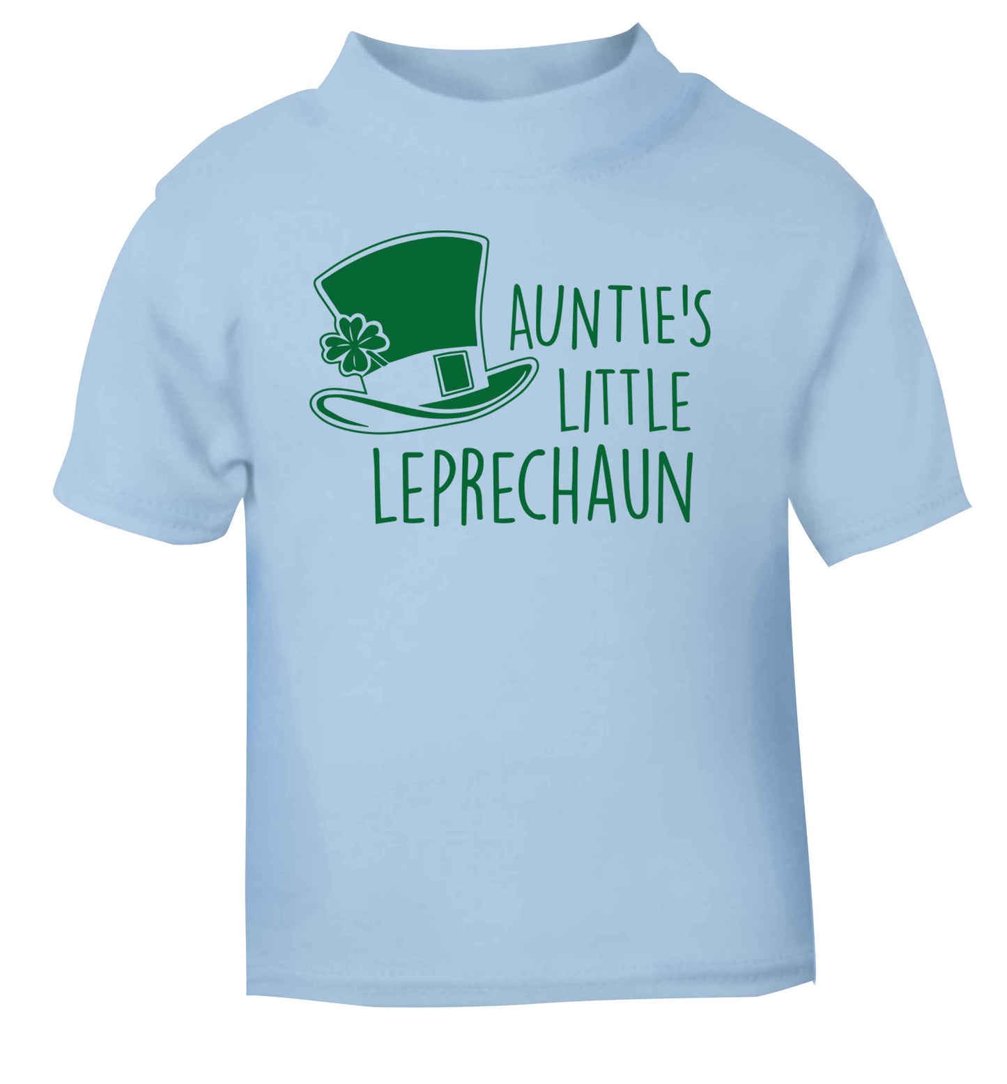 Auntie's little leprechaun light blue baby toddler Tshirt 2 Years
