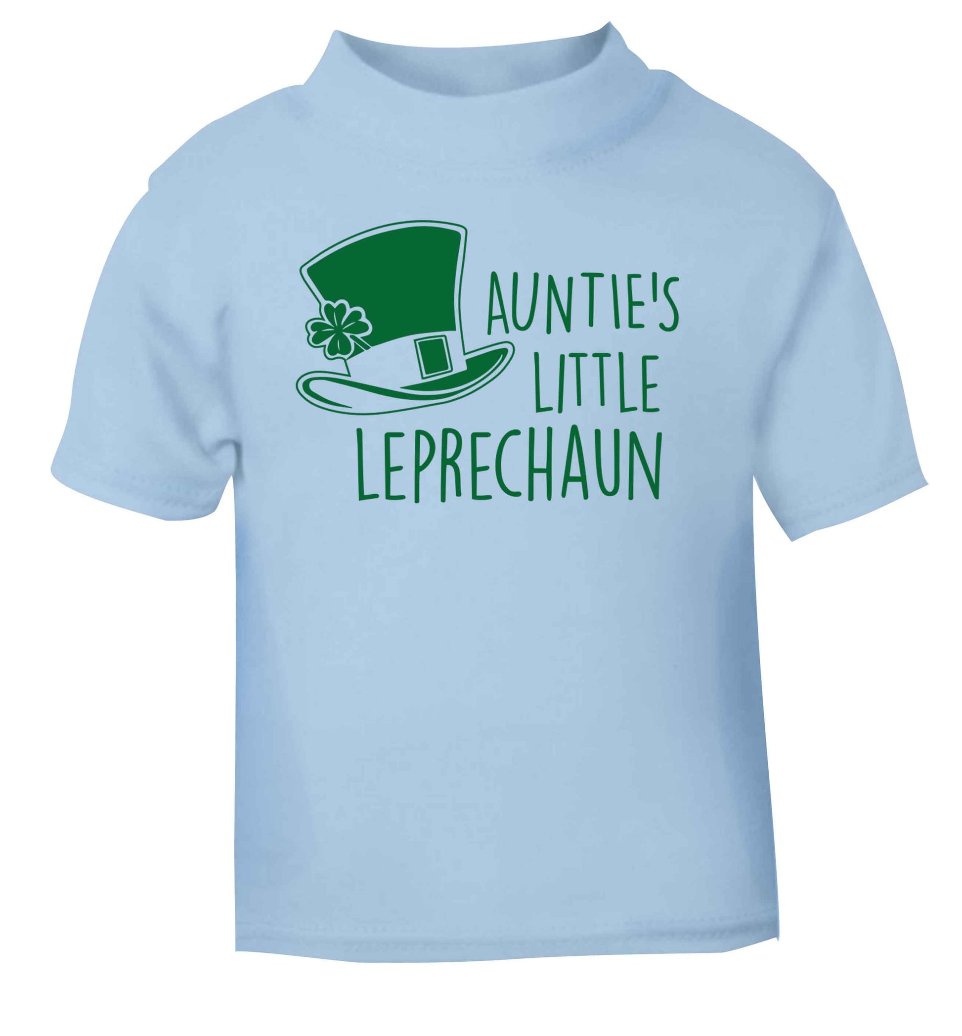 Auntie's little leprechaun light blue baby toddler Tshirt 2 Years