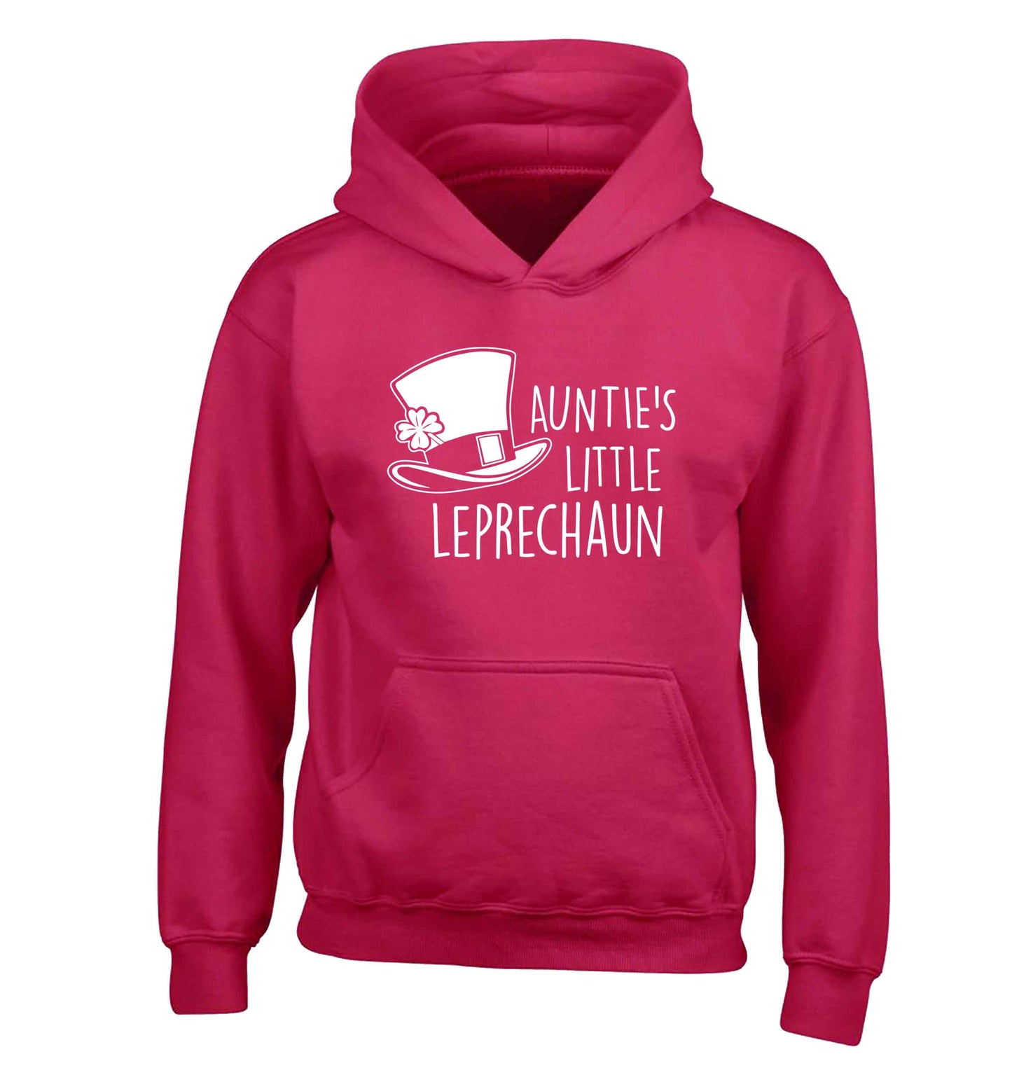 Auntie's little leprechaun children's pink hoodie 12-13 Years