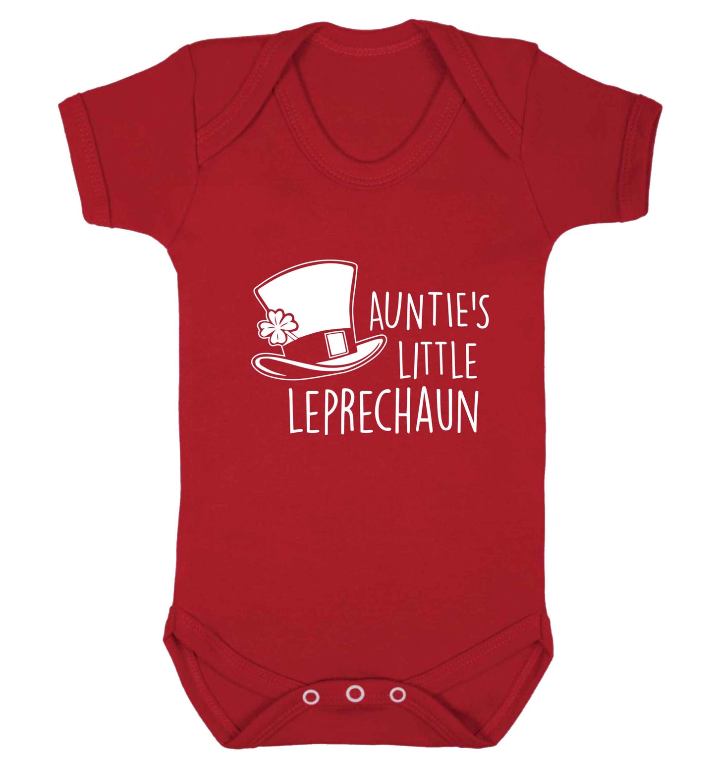 Auntie's little leprechaun baby vest red 18-24 months